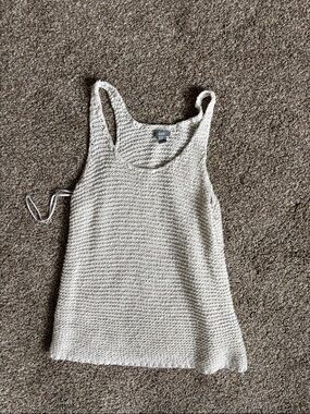 aerie Cream Knit Tank Top